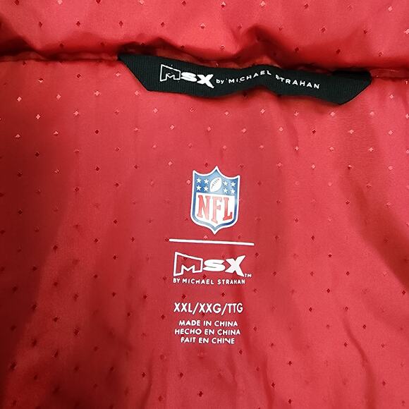 Atlanta Falcons Jacket Womens XXL Red Long Sleeve Zip Up Hood MSX NFL Casual - Picture 3 of 16